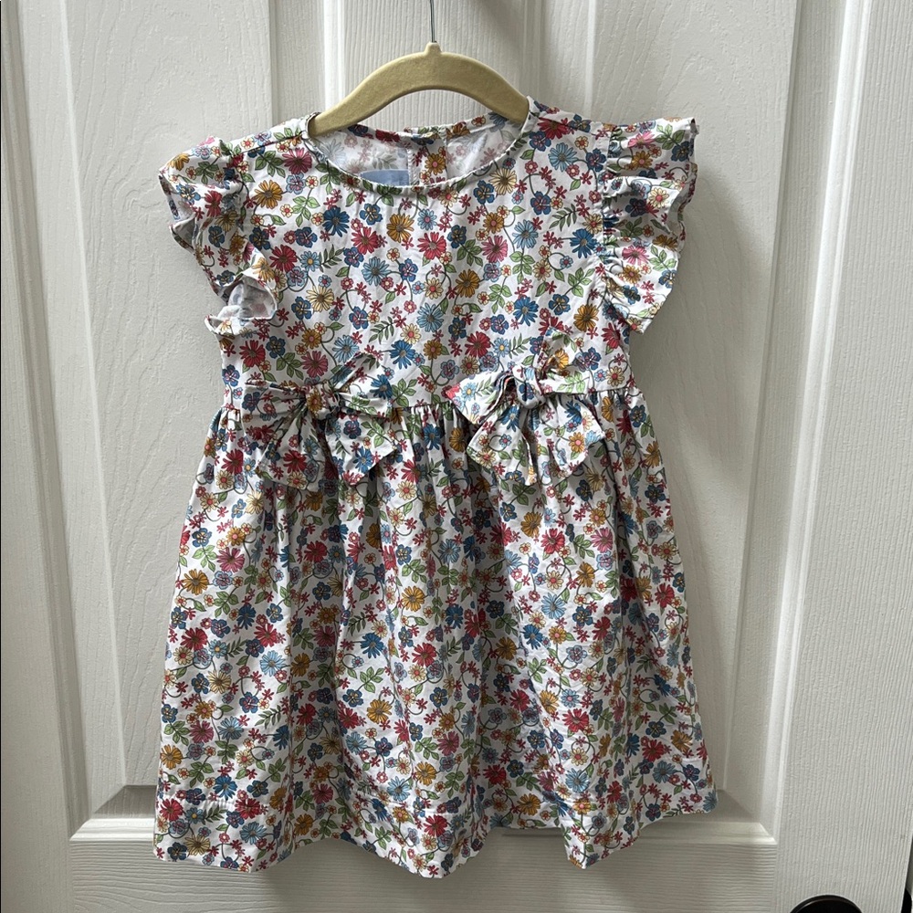 Bella Bliss Angel Sleeve Floral Dress